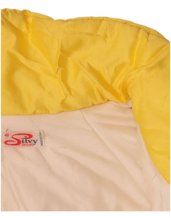 Silvy Veste de ski surdimensionnée graphique pour femme IT 48 XL Jaune Polyester