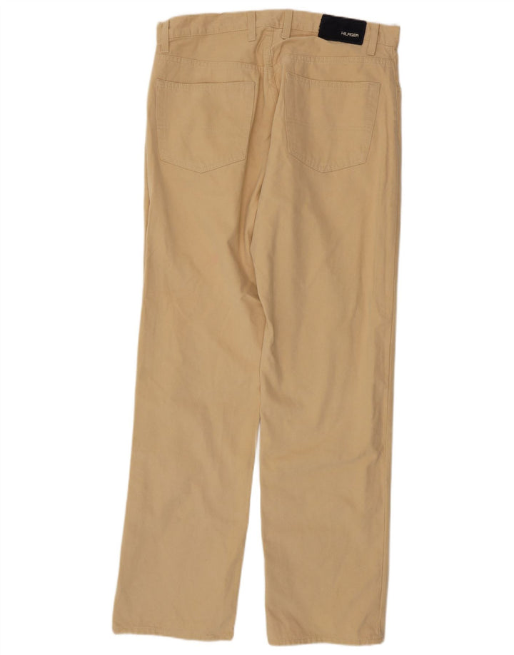 TOMMY HILFIGER Pantalon décontracté droit pour homme W34 L32 Beige Coton