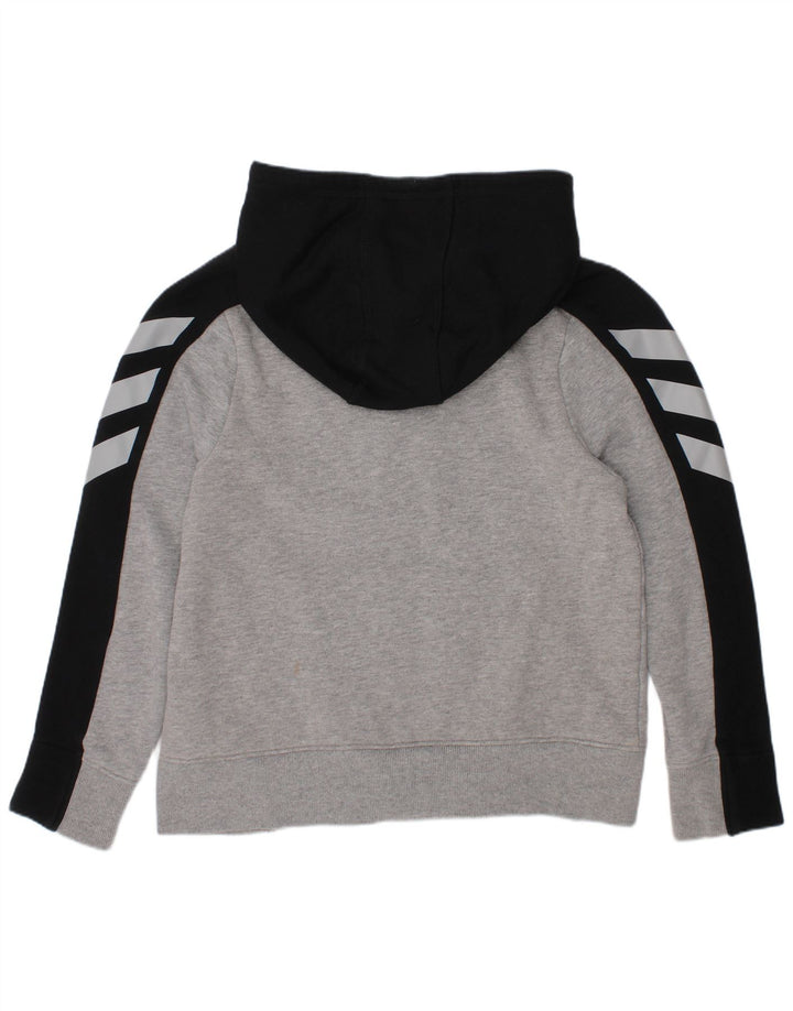 ADIDAS Pull à capuche graphique pour garçon 7-8 ans Petit Gris Colorblock Coton
