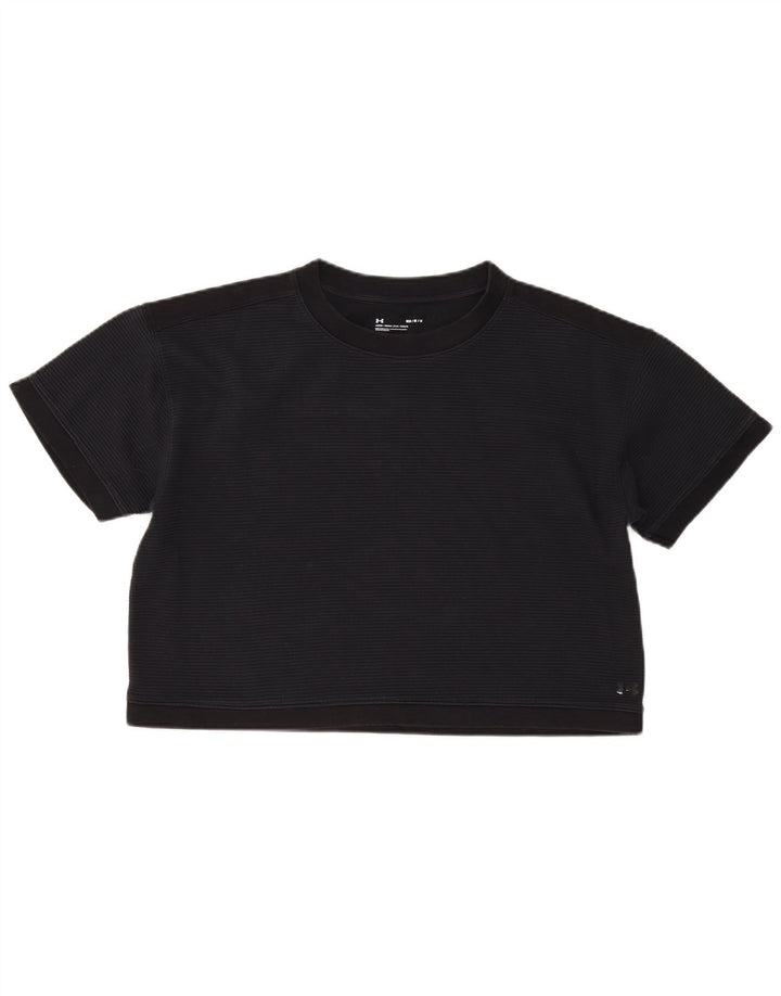 Under Armour T-shirt graphique surdimensionné pour femme UK 14 Noir moyen