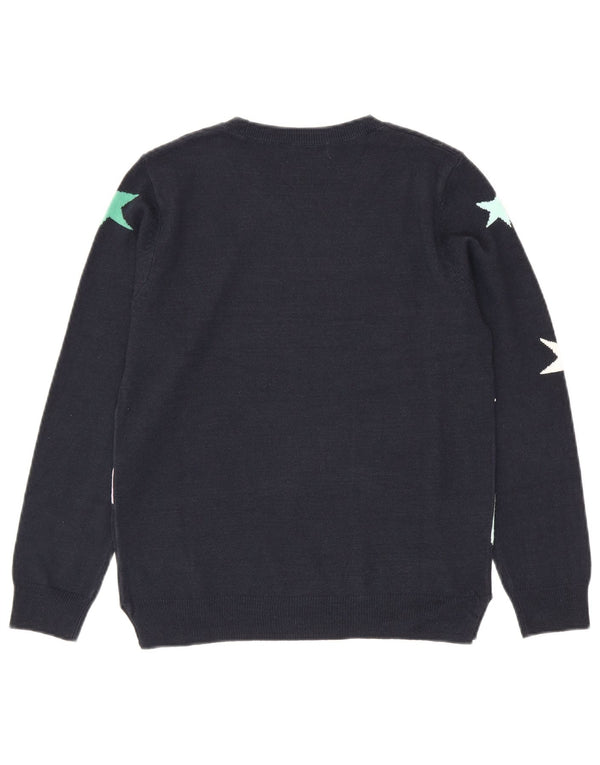 Marks & Spencer Pull à col rond pour femme UK 10 Small Bleu marine