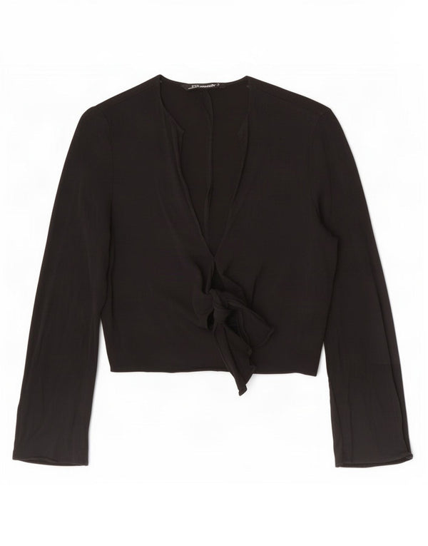Zara Femme Boléro Top UK 12 Medium Noir