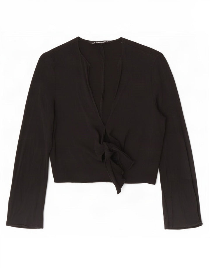 Zara Femme Boléro Top UK 12 Medium Noir