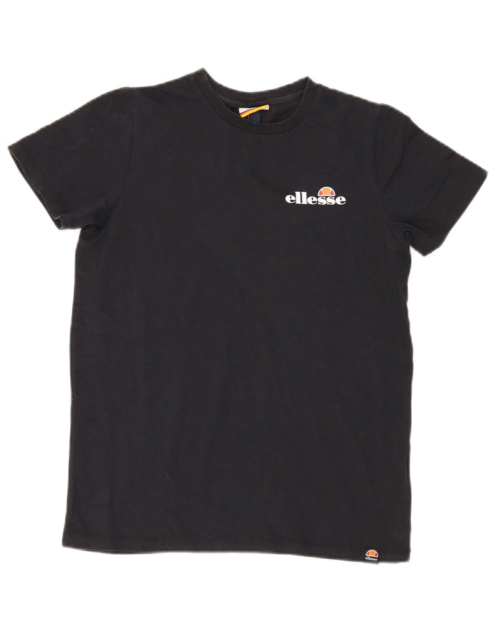 Ellesse T-shirt graphique pour garçon 8-9 ans en coton noir moyen
