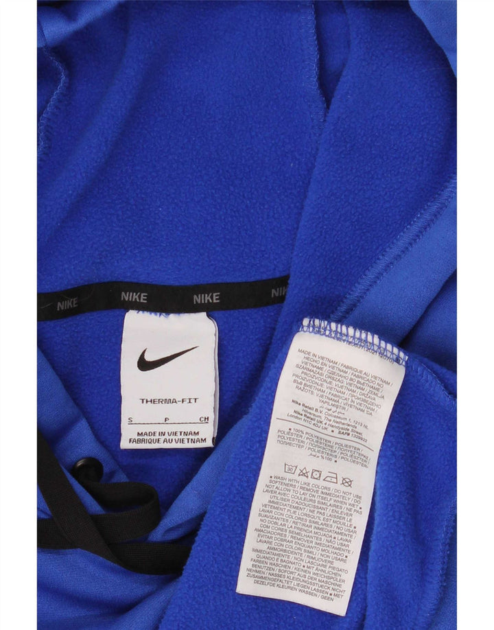 Nike Pull à capuche Therma-Fit pour homme Petit Bleu Polyester