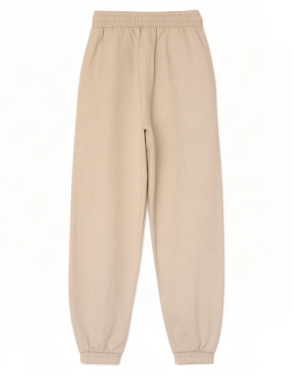 Zara Pantalon de survêtement taille haute pour femme UK 8 Small Off White