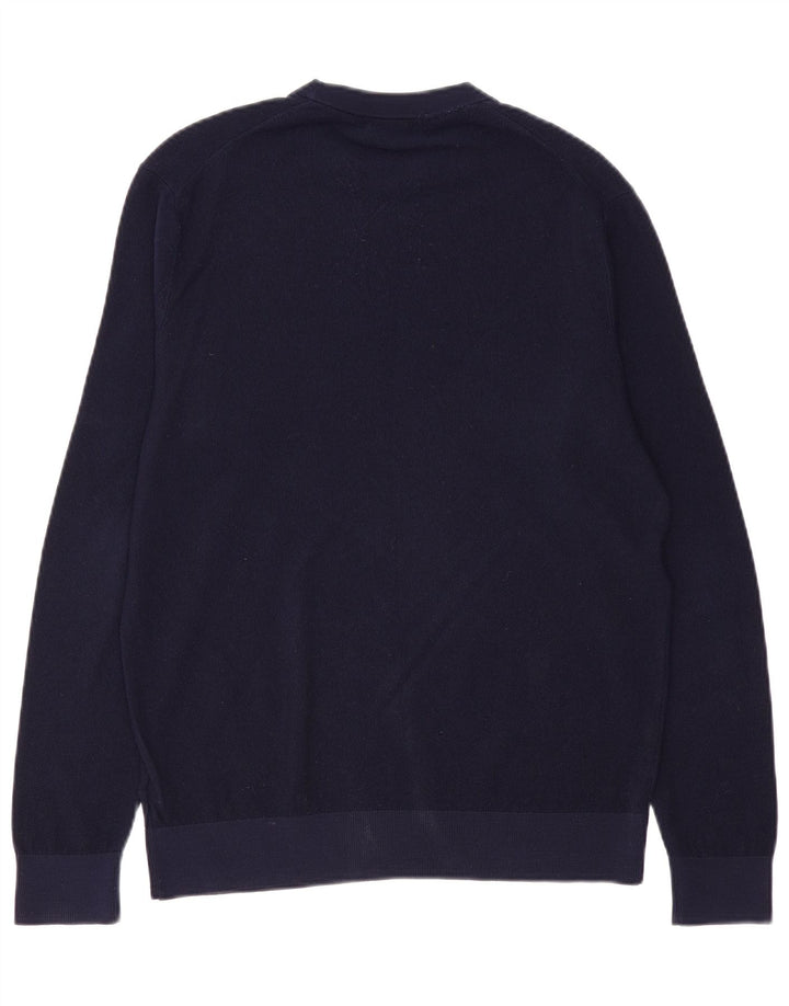 BROOKS BROTHERS Pull à col rond pour homme en laine mérinos bleu marine moyen