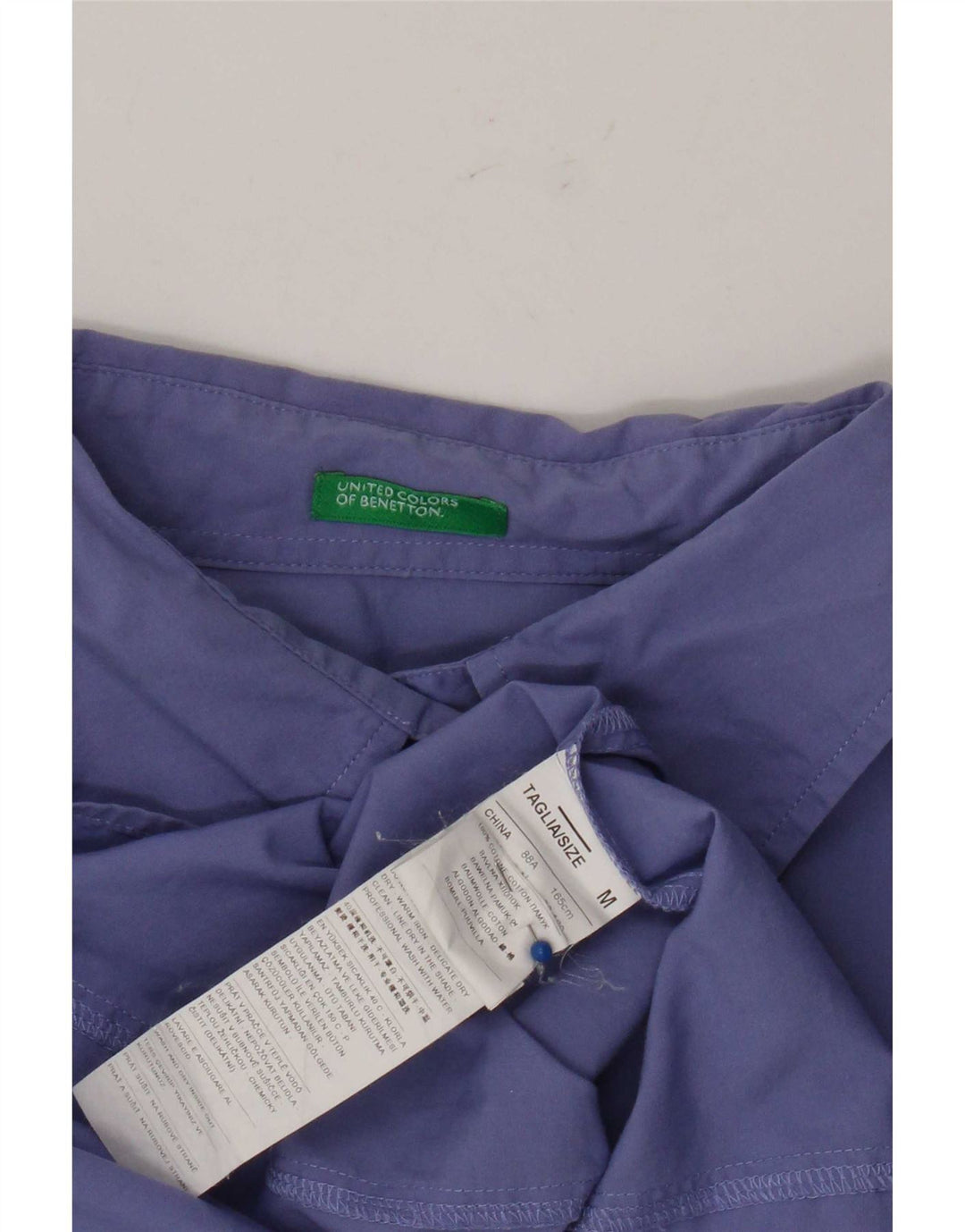Benetton Chemise Femme UK 14 Coton Violet Moyen