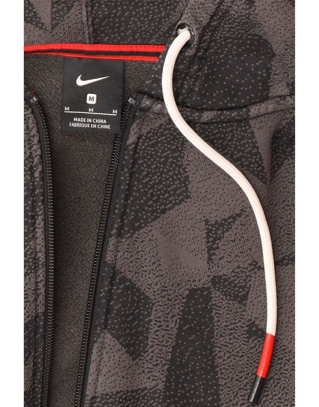 NIKE Pull à capuche zippé pour homme Gris moyen géométrique