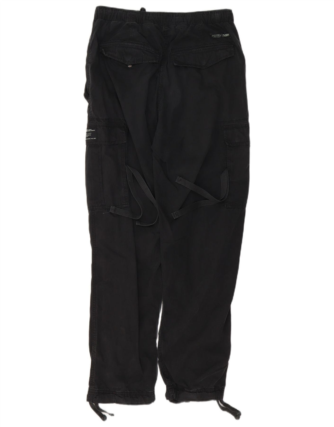 SUPERDRY Pantalon Cargo Droit Homme W32 L28 Noir Coton