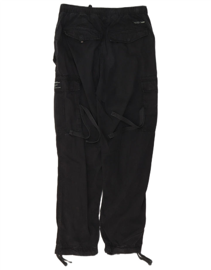 SUPERDRY Pantalon Cargo Droit Homme W32 L28 Noir Coton