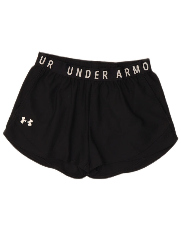 UNDER ARMOUR Short de sport Heat Gear Graphic pour femme UK 10 Small Noir