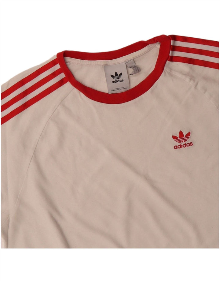 Adidas T-shirt pour homme en coton blanc cassé