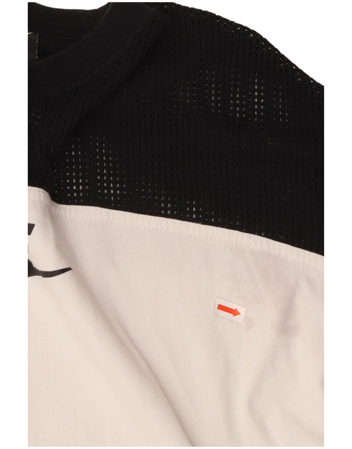 NIKE T-shirt court graphique pour femme UK 10 Petit colorblock blanc