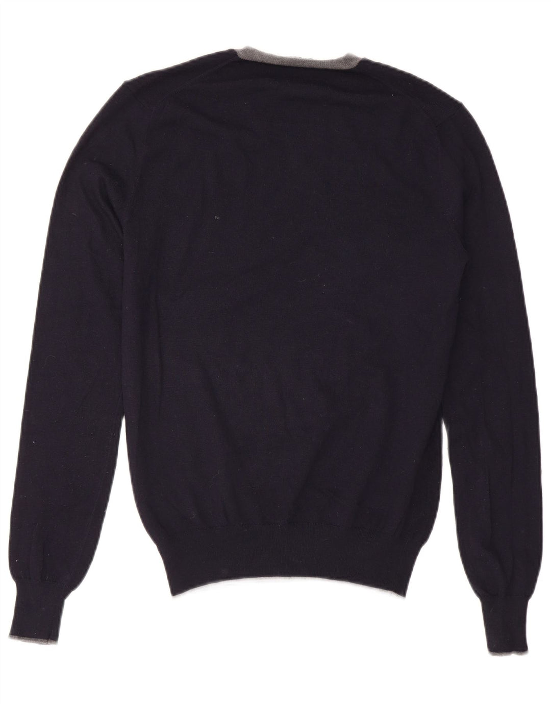CALVIN KLEIN JEANS Mens V-Neck Jumper Sweater Medium Navy Blue Wool