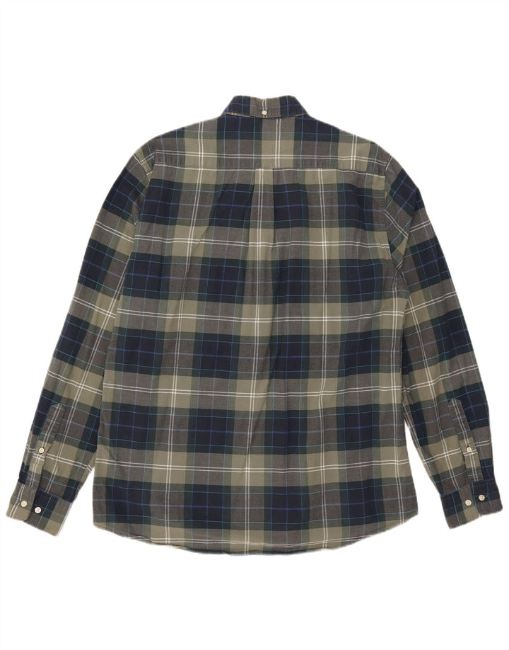 Barbour Chemise coupe ajustée pour hommes en coton à grands carreaux verts