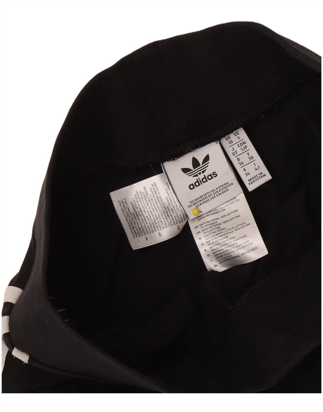 Adidas Leggings Femme UK 10 Petit Coton Noir