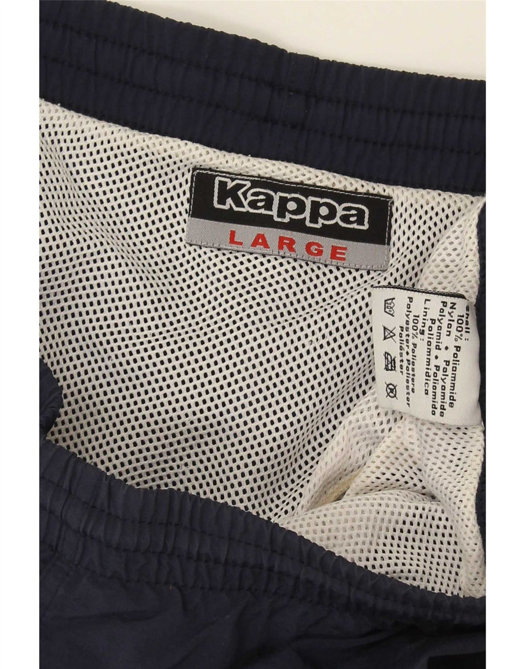 Kappa Short de Sport Homme Large Bleu Marine Nylon