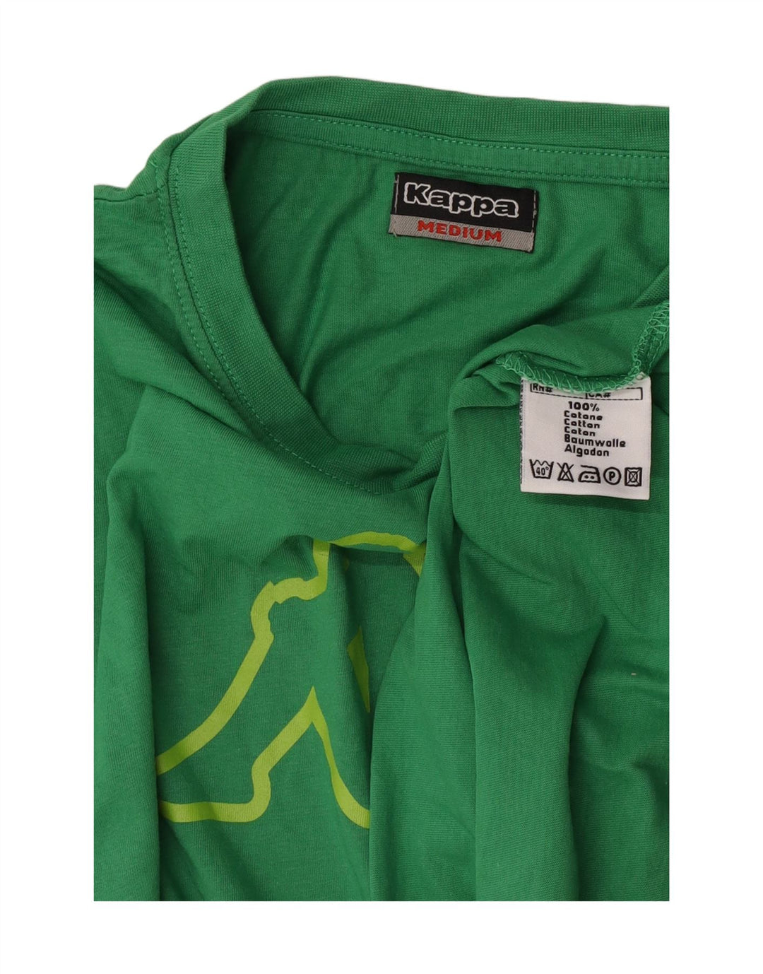 Kappa T-Shirt Graphique Homme Vert Moyen Coton