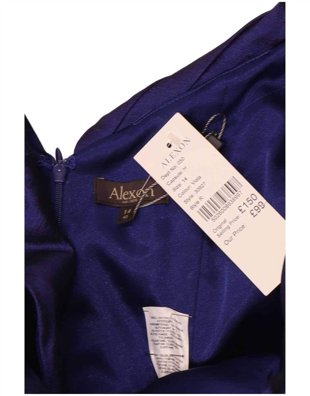 ALEXON Robe moulante sans manches pour femme UK 44 Polyester violet moyen