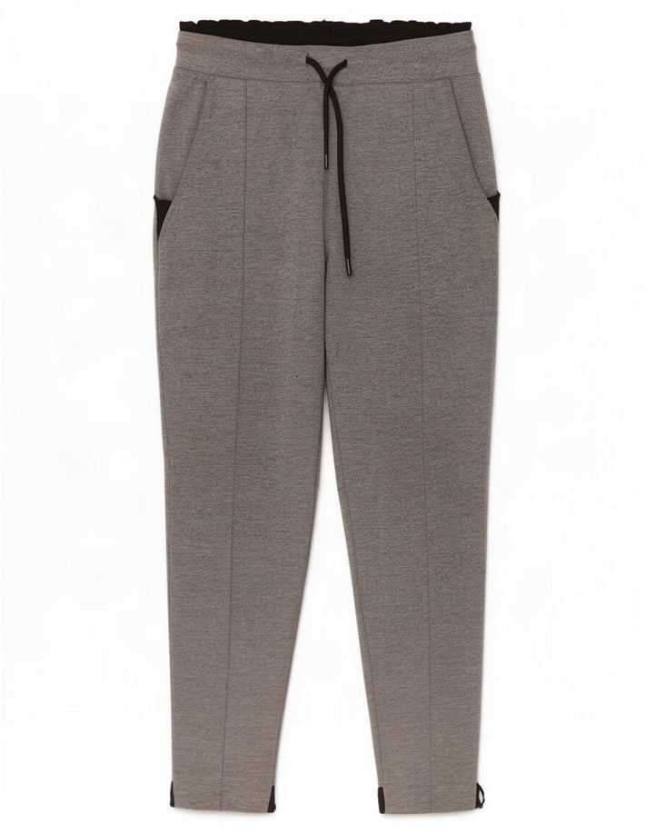 Zara Pantalon De Survêtement Crop Homme Gris Moyen Colourblock