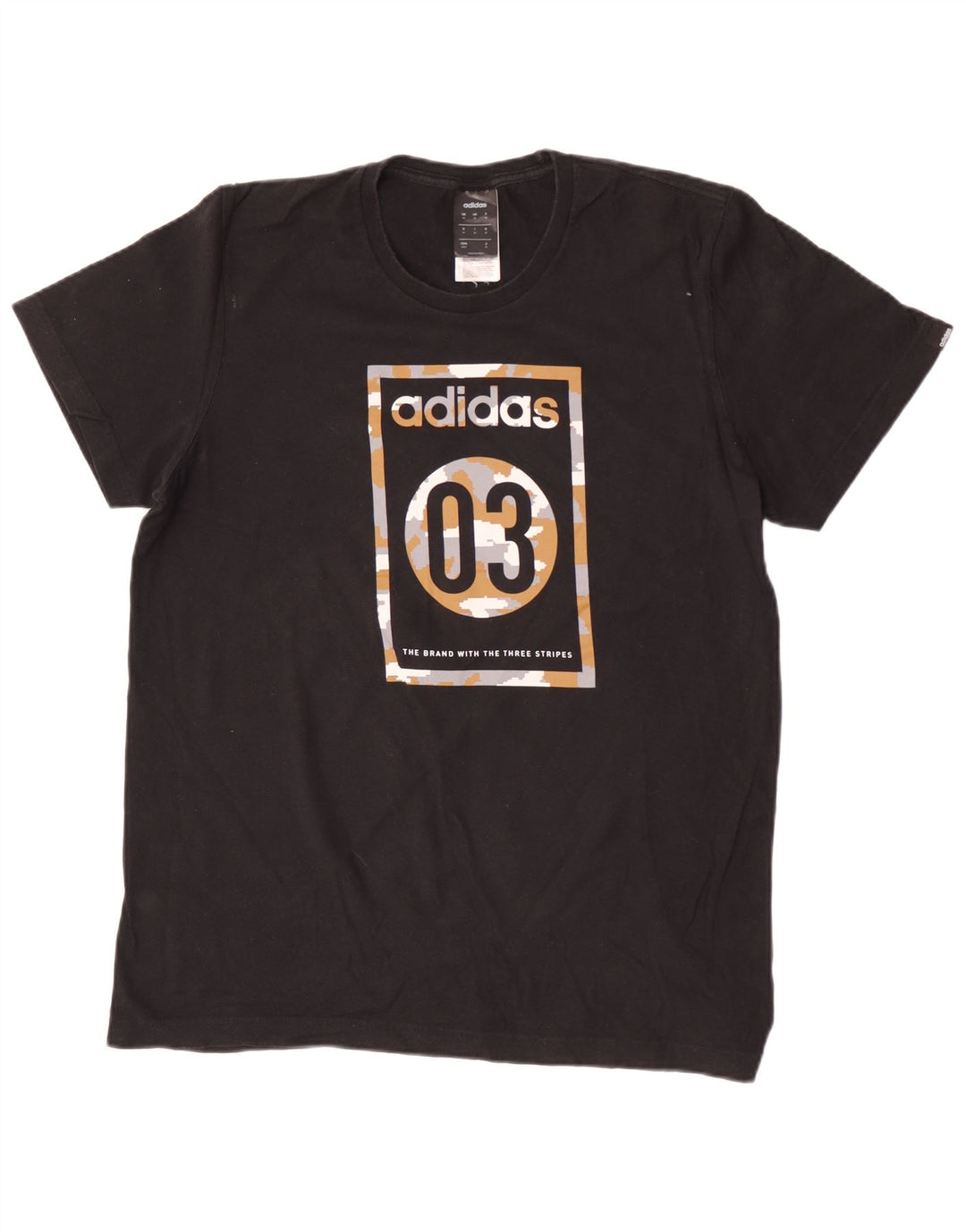 Adidas T-shirt graphique pour homme en coton noir moyen