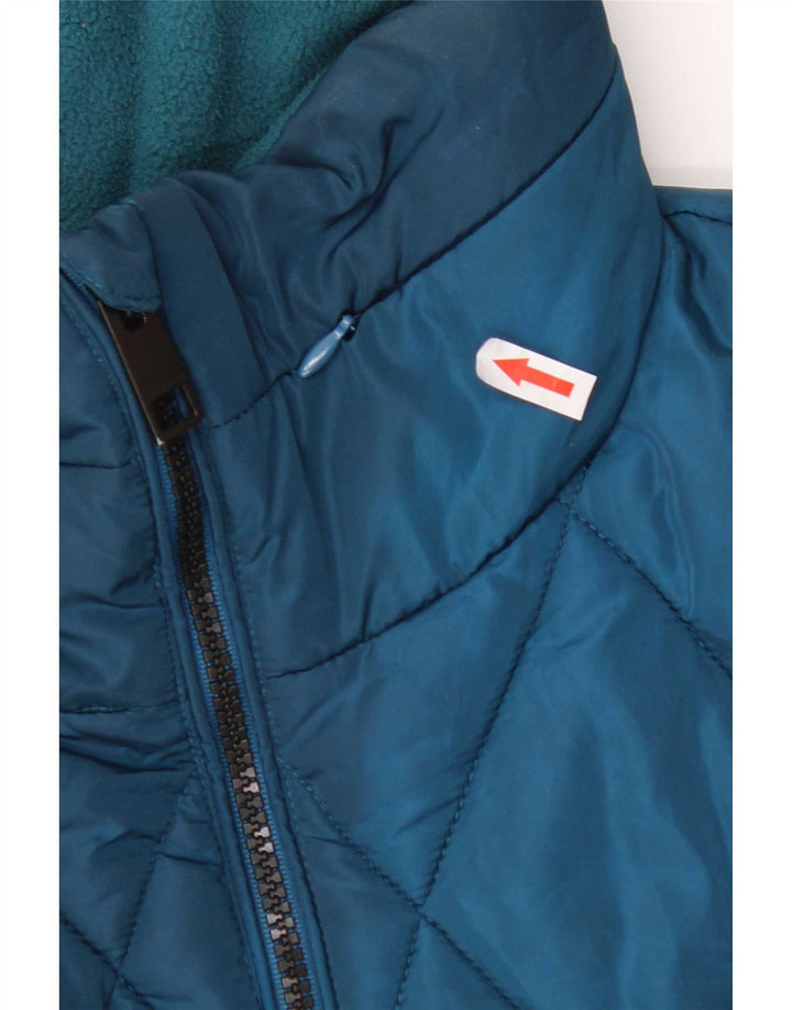 Marks & Spencer Veste matelassée matelassée pour femme UK 12 Bleu moyen Polyester
