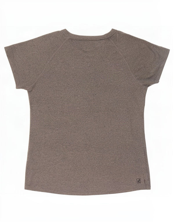 The North Face Womens T-Shirt Top UK 12 Medium Grey Flecked Polyester