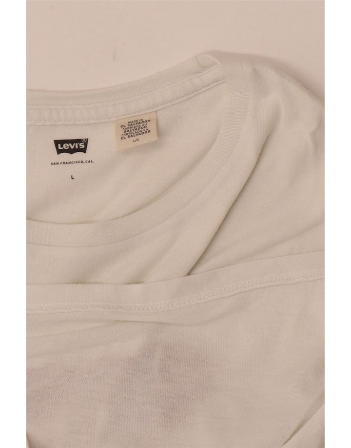 Levi's Tee-Shirt Graphique Homme Blanc Large