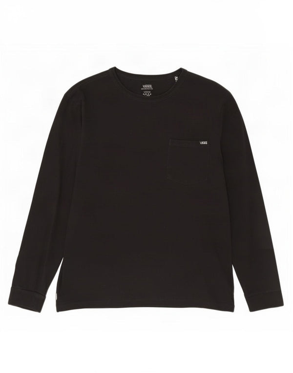 Vans Haut à manches longues pour femme UK 16 Large Noir Coton
