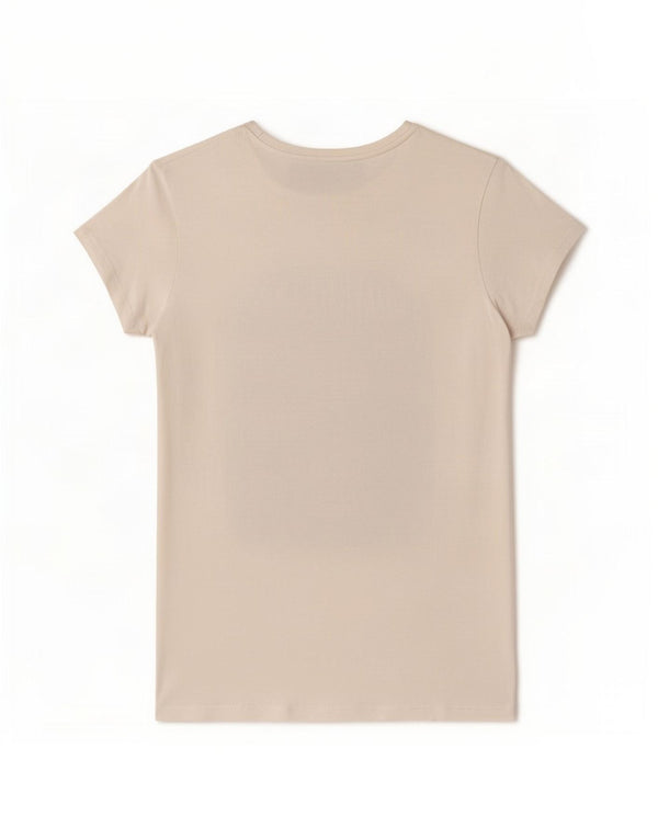 Zara Womens Graphic T-Shirt Top UK 8 Petit Coton Blanc