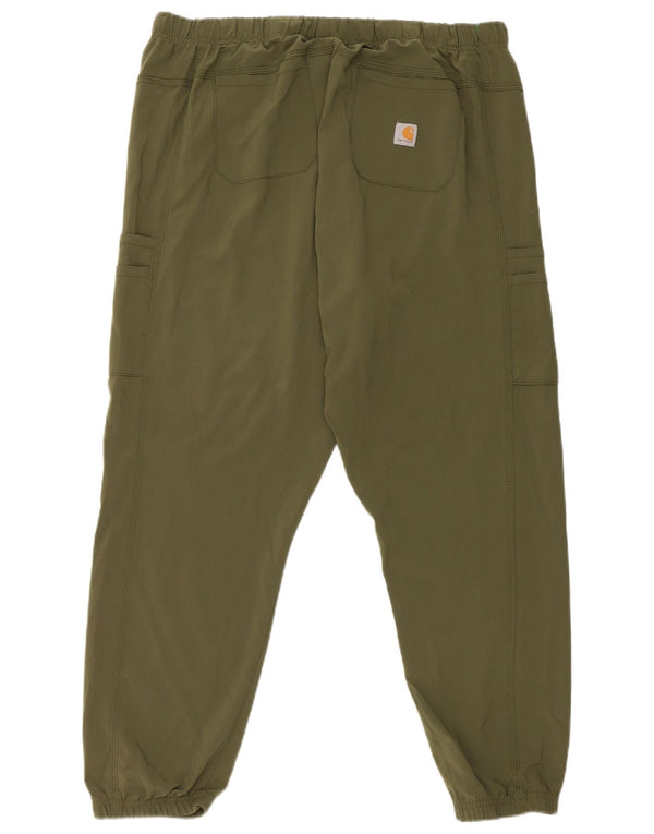 Carhartt Pantalon cargo de jogging pour homme XL W38 L27 Vert Polyester