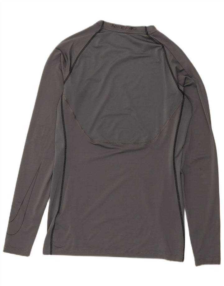 Nike Haut Dri Fit à manches longues pour homme Gris moyen Polyester