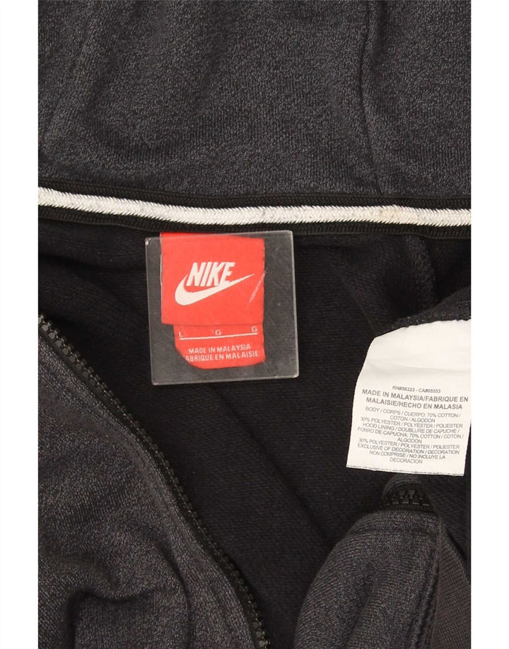 Nike Pull à capuche zippé pour homme Grand coton gris