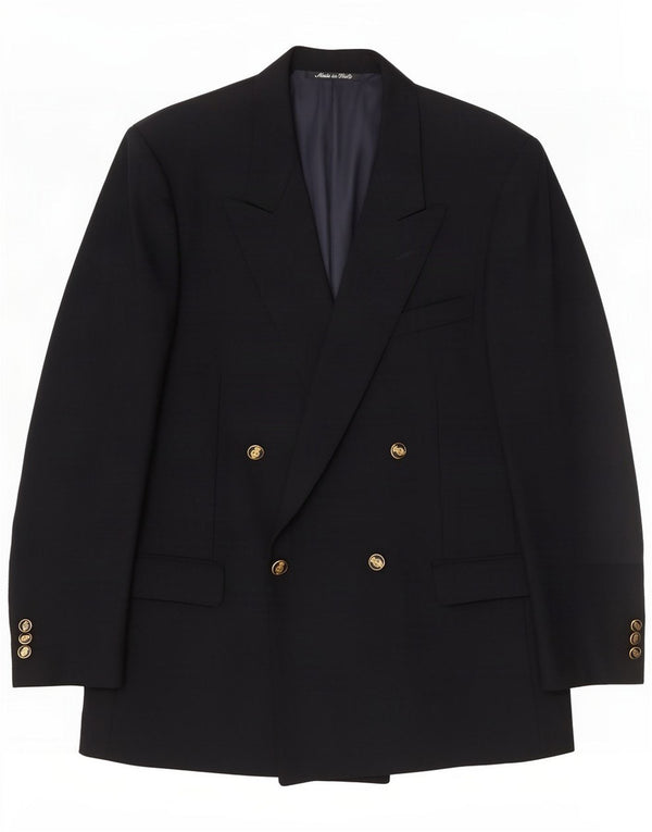Reda Veste blazer croisée pour homme IT 54 2XL Laine vierge bleu marine