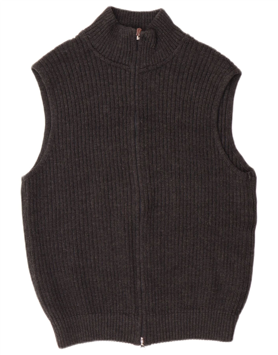 Bramante Pull Cardigan Homme Gris Moyen Laine Vierge