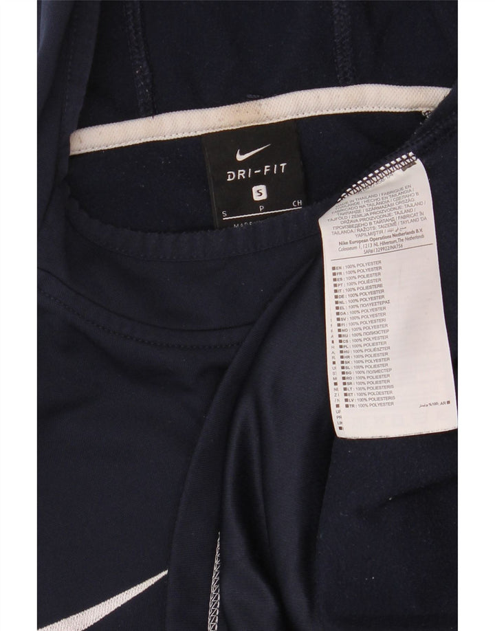 Nike Hommes Dri Fit Sweat à capuche Petit Bleu marine Colorblock Polyester