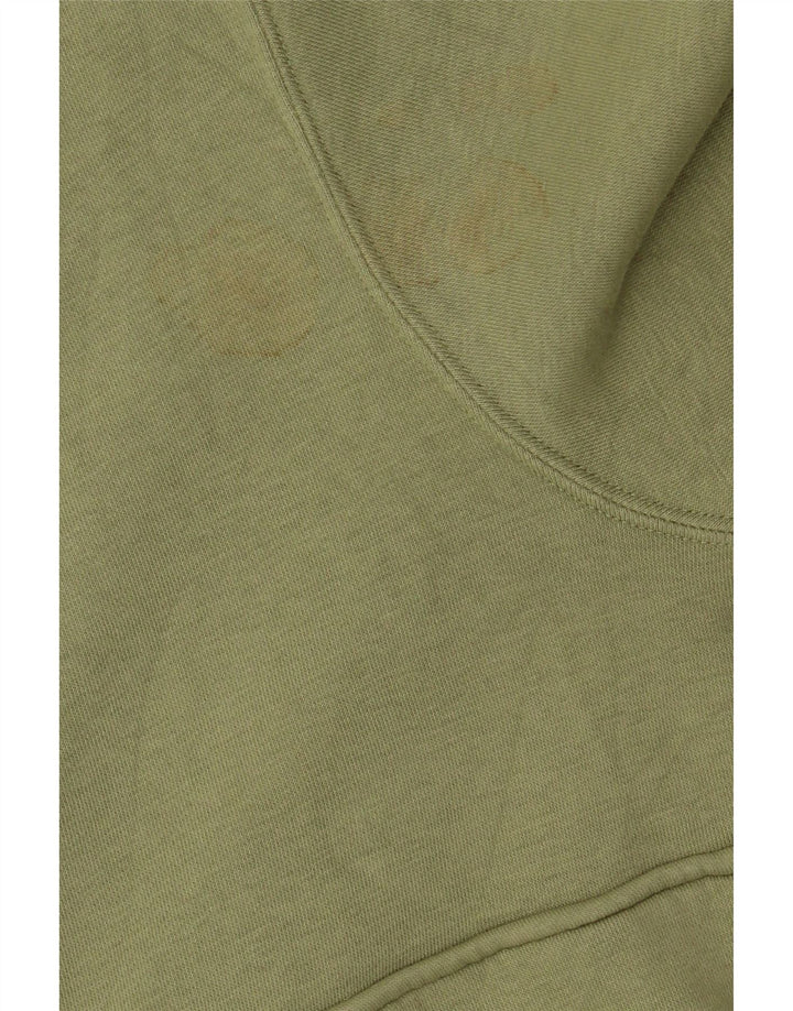 Nike Hommes Zip Neck Sweatshirt Jumper XL Vert Coton