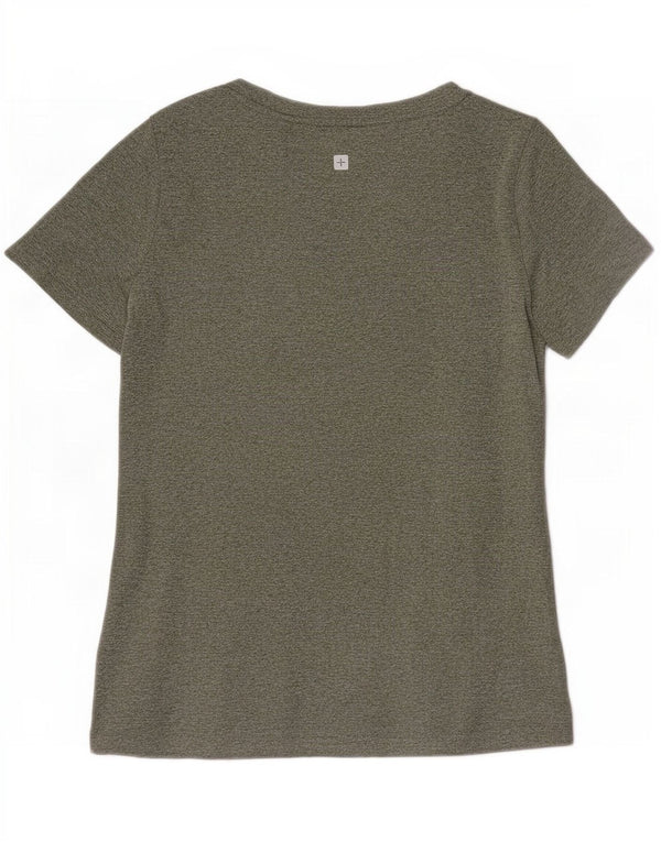 Mountain Warehouse T-Shirt Femme Top UK 10 Petit Vert Moucheté Polyester