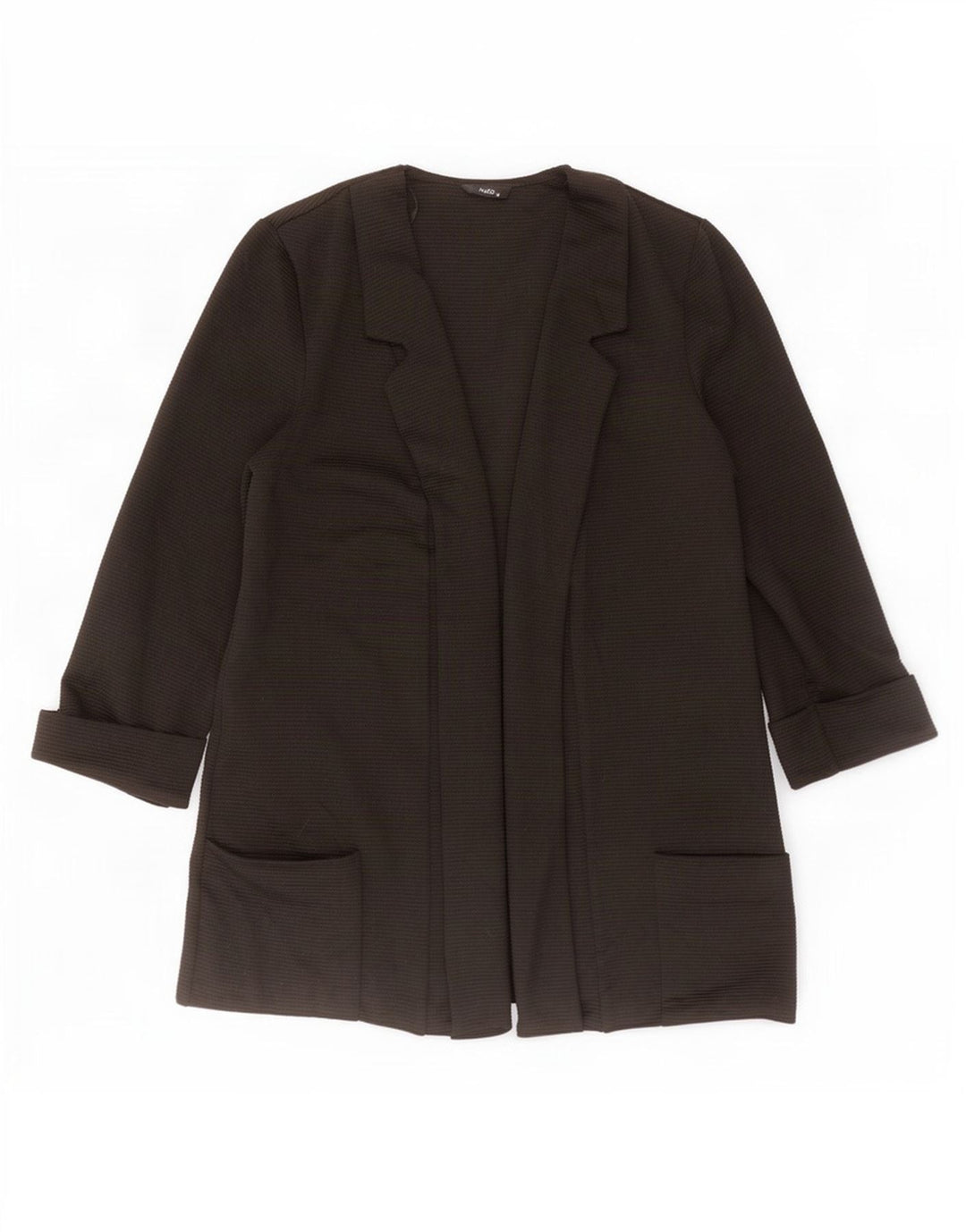 M&Co Cardigan à manches 3/4 pour femme UK 14 Noir moyen Polyester