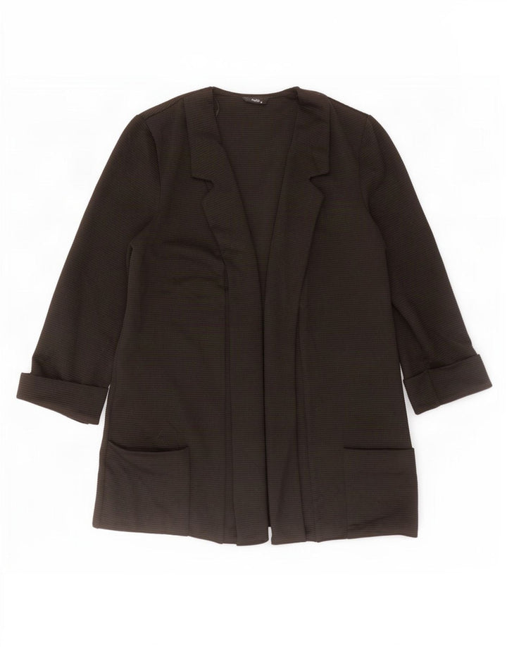 M&Co Cardigan à manches 3/4 pour femme UK 14 Noir moyen Polyester