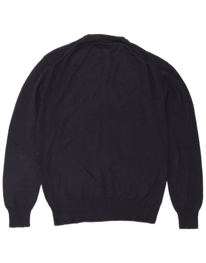 Ungaro Pull ras du cou pour homme IT 48 Small Bleu marine en laine