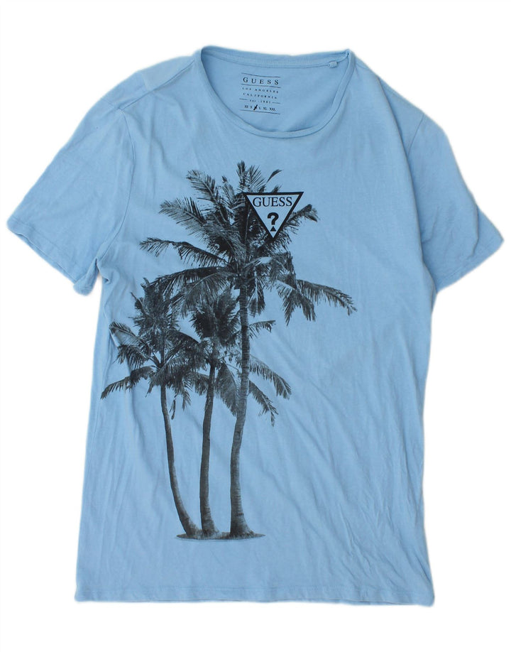 Guess T-Shirt Graphique Homme Bleu Moyen