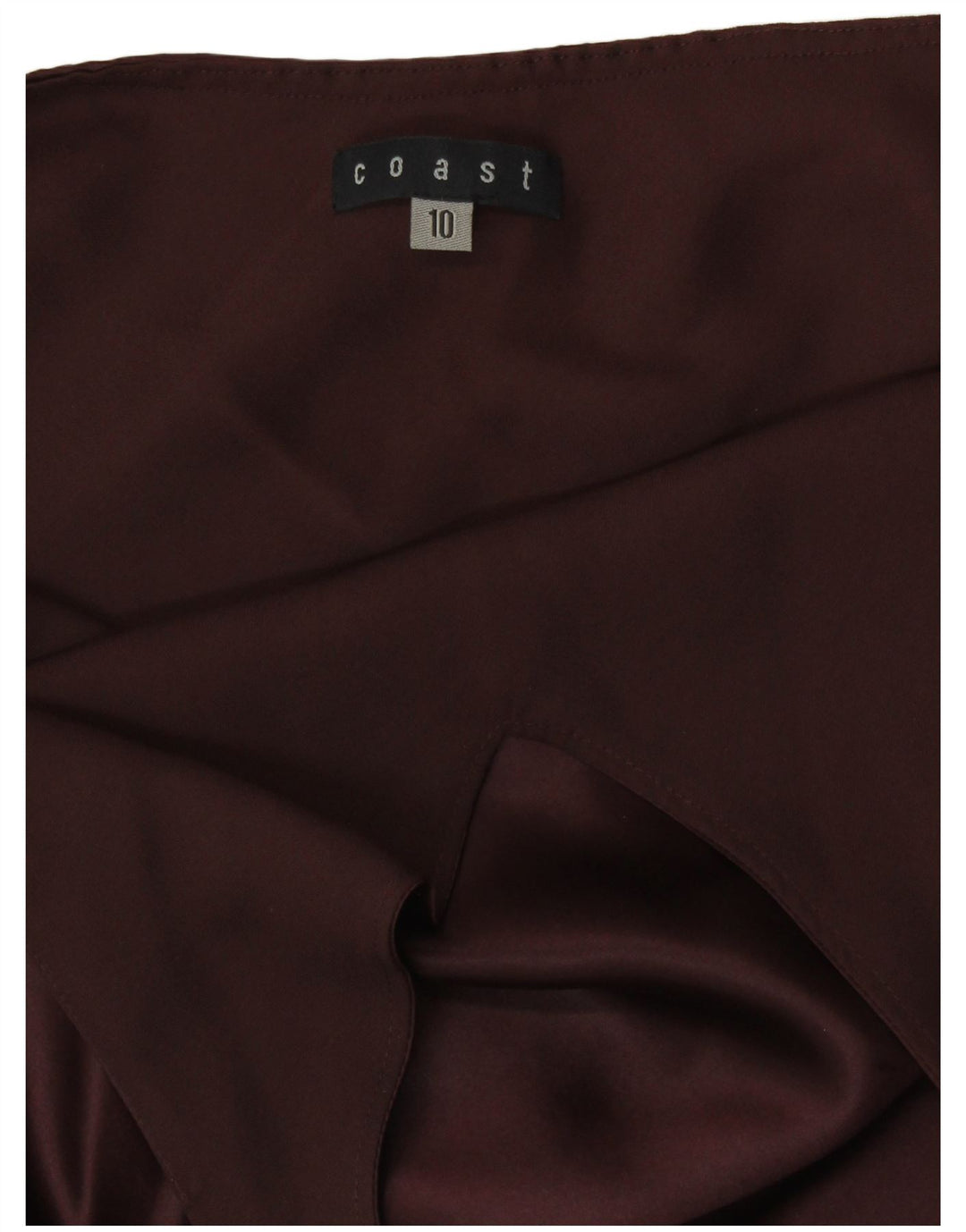 COAST Haut dos nu pour femme UK 10 Petite soie marron