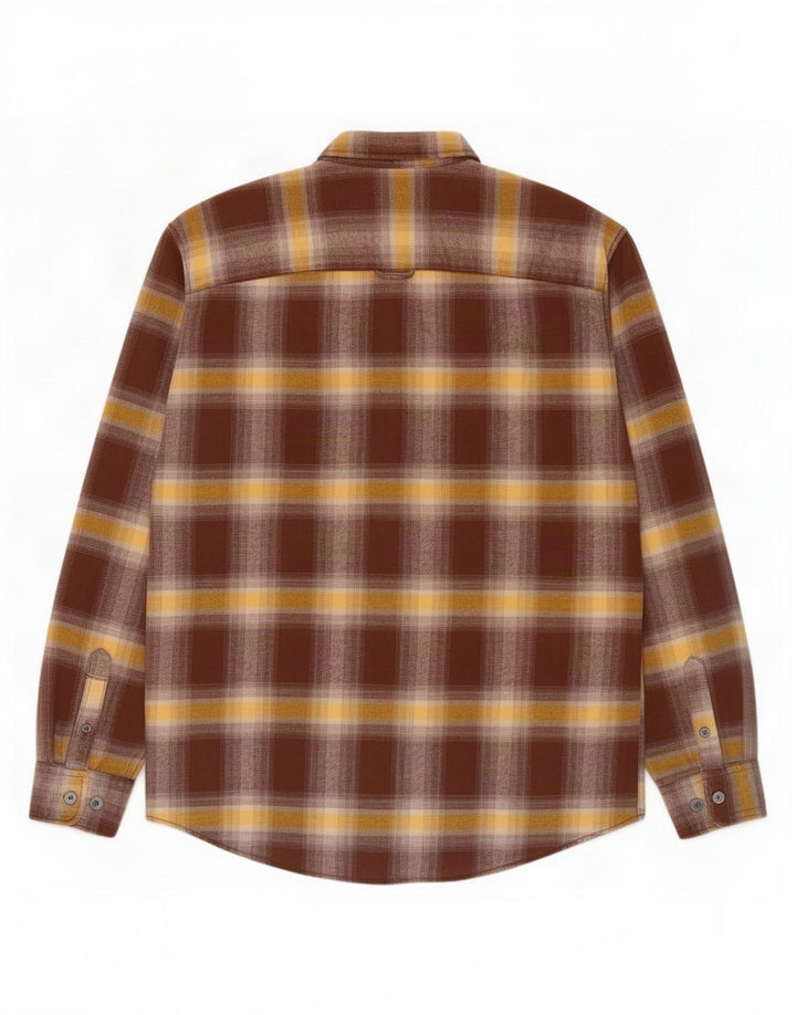 Jack & Jones Chemise en Flanelle Homme Marron Moyen à Carreaux en Coton
