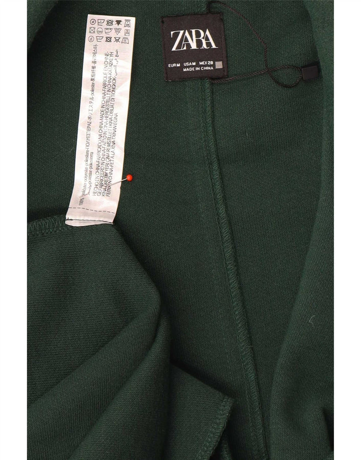 Zara Womens Open Overcoat UK 14 Polyester Vert Moyen