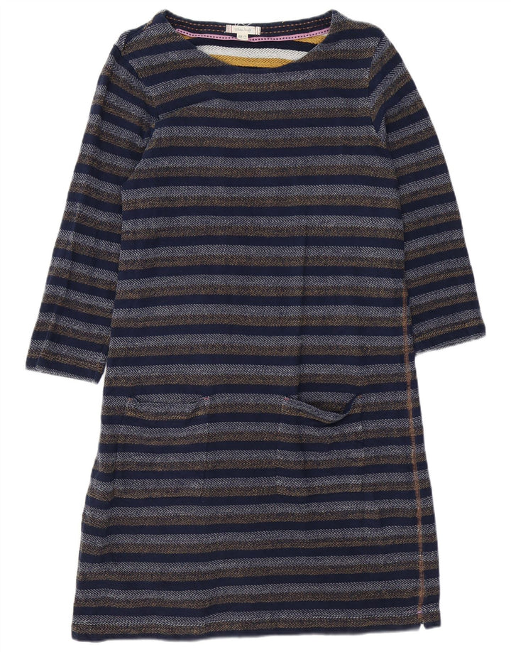 Robe droite à manches longues White Stuff pour femme UK 44 Bleu marine moyen rayé