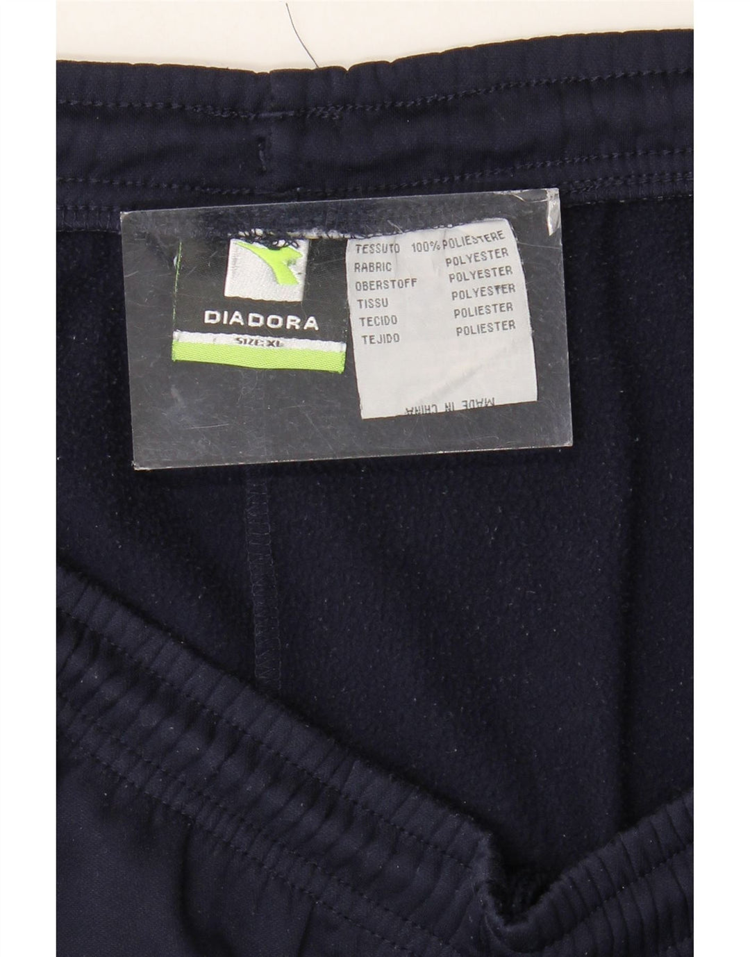 Diadora Short de Sport Homme XL Bleu Marine Colorblock Polyester
