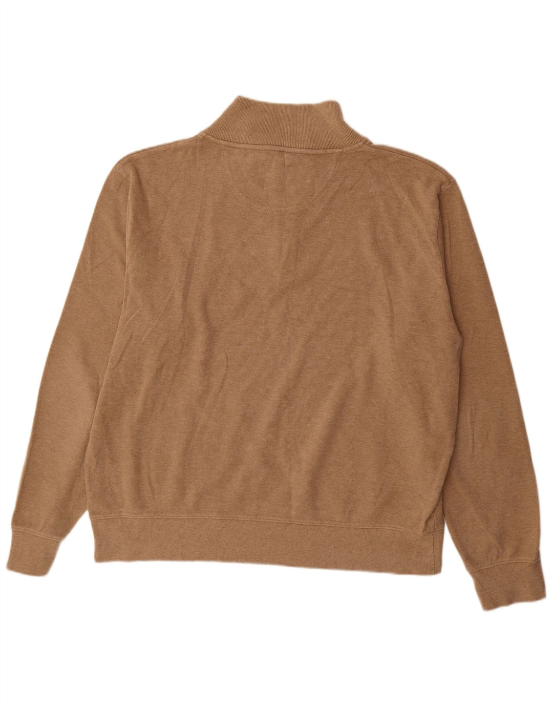 Gant Pull col zippé pour homme 3XL en coton marron