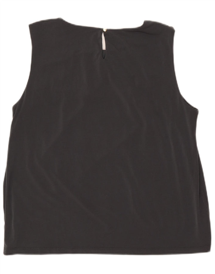 Calvin Klein Haut court sans manches pour femme UK 18 XL Gris Polyester